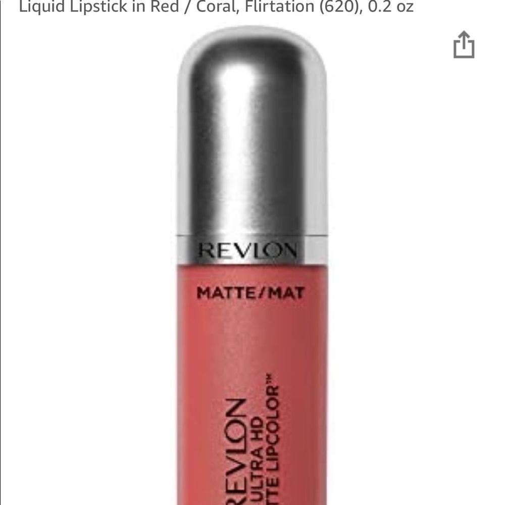 REVLON LIQUID LIPSTICK IN RED/ CORAL.
